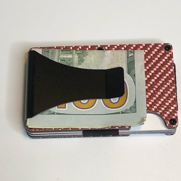 Carbon Fiber 3K RFID Slim Design Wallet Money Clip - Picture 5 of 7